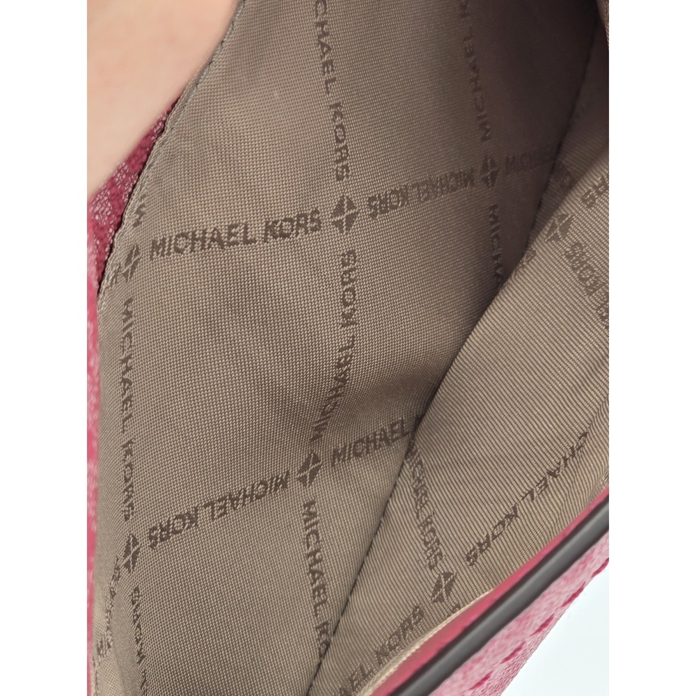 Michael Kors Maeve Large Signature Crossbody Bag - Rose Wild Berry - Excellent - Picture 7 of 15
